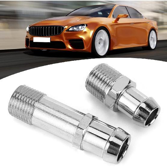 Heater Hose Fitting, 2Pcs Steel Heater Hose Connector for 3/4in 5/8in Intake, Universal Coolant Hose Connector Auto Car Accessory
