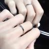 Cold Wind Ring Female Niche Design Couple Ring Simple Geometric Folds Irregular Personality Texture Index Finger Ring