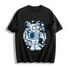Funny Space Cow Astronaut Milk Graphic Casual T-Shirt Pure Cotton T-shirt
