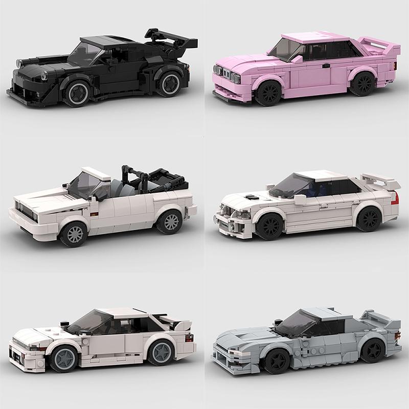 Speed Convertible MOC Car Super Race Technical Vehicle Model Building Block Racing Rally Sports Brick Christmas Gift Toy City