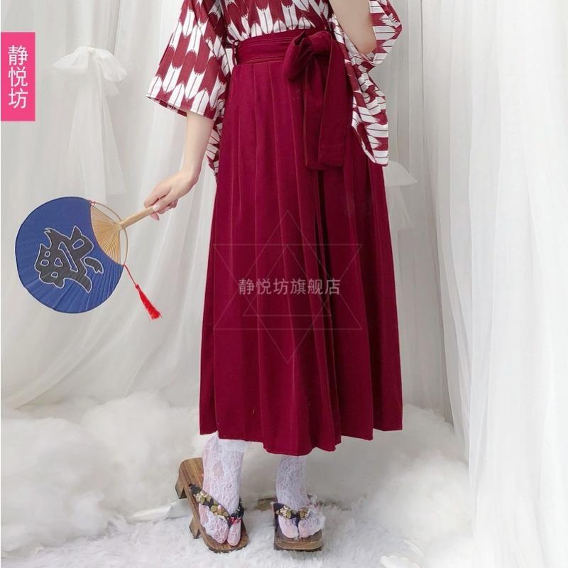 Yayaha handle carp flag and style print improvement and clothing top pleated skirt long skirt yukata kimono