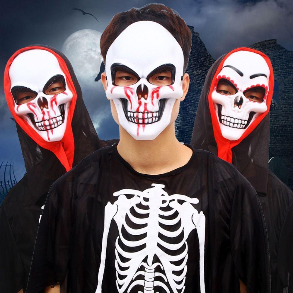 Dress Up Halloween Skull Mask Cosplay Full Face Mask Toy Skeleton Ghost Festival Mask  Girl