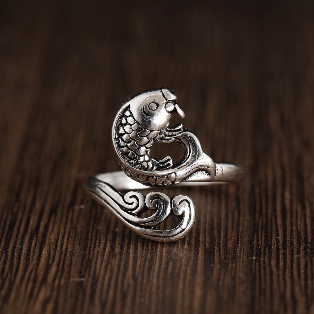 Accessories Ring Sewing Accessories Knitting Loop Crochet Ring Peacock Fish Phoenix Thimble Ring