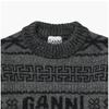 Ganni K2175 220 Graphic Logo LambSwool Women S Knit