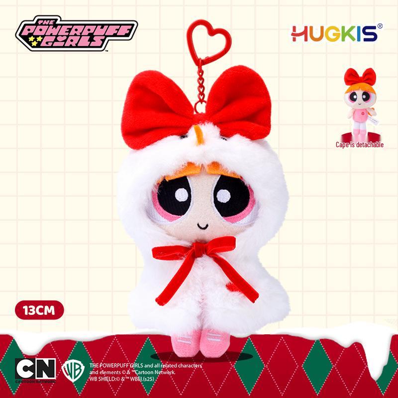 Powerpuff Girls Bubbles Plush Keychain Doll - Cute Cartoon Birthday Gift