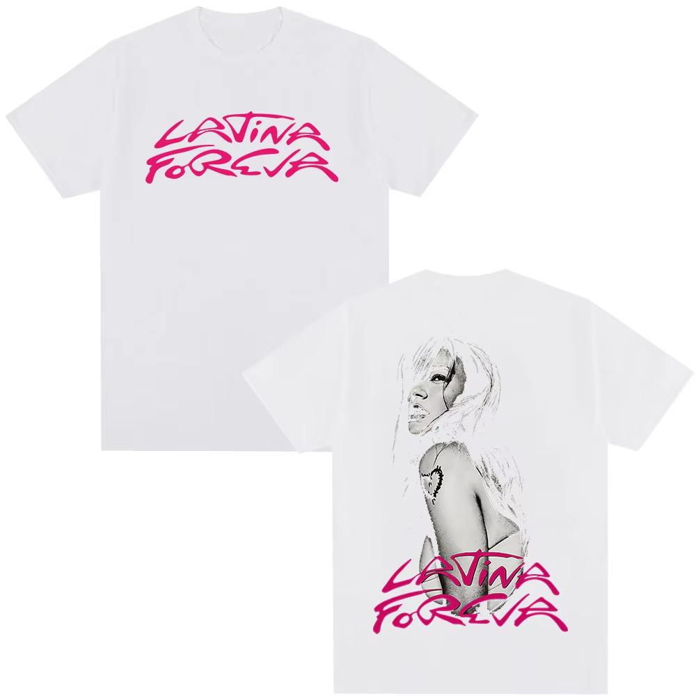 Karol G Tropicoqueta Latina Foreva 2026 Camiseta de Álbum Unisex Moda Femenina Camisetas Harajuku Camiseta de Algodón Casual Tops Streetwear