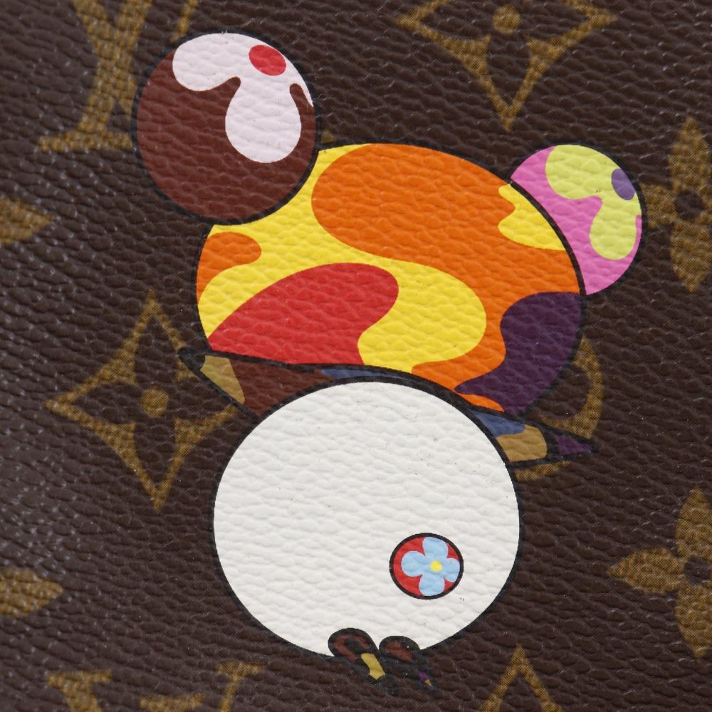 Louis Vuitton Pochette Accessoires Pouch M51981 Panda Takashi Murakami Collaboration Accessory Pouch Brown Monogram Canvas Women Used