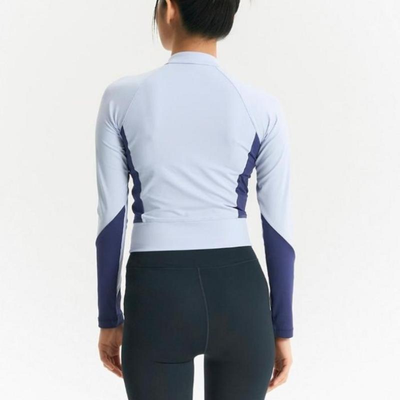 New Balance Women S eSSentialS Zip Up raSh Guard Nbmde2w702