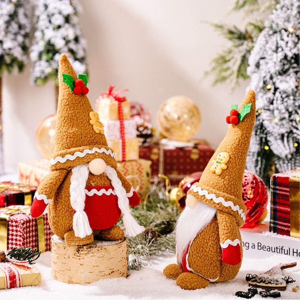 

Man Handmade Christmas Decorations Faceless Plush Doll Rudolph Gnomes Ornaments Xmas Gnome