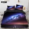 Galaxy Duvet Cover Twin King Size For Teens Boys Starry Sky Bedding Set Microfiber Outer Space Theme Decor Comforter Cover