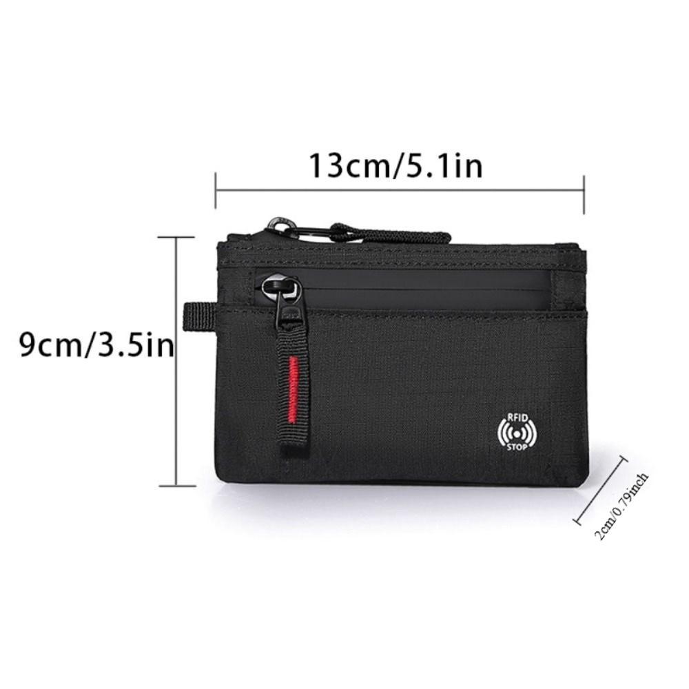 Anti-Theft RFID Credit Card Holder Multifunction Nylon Coin Purse Men's Wallet Travel Accessories