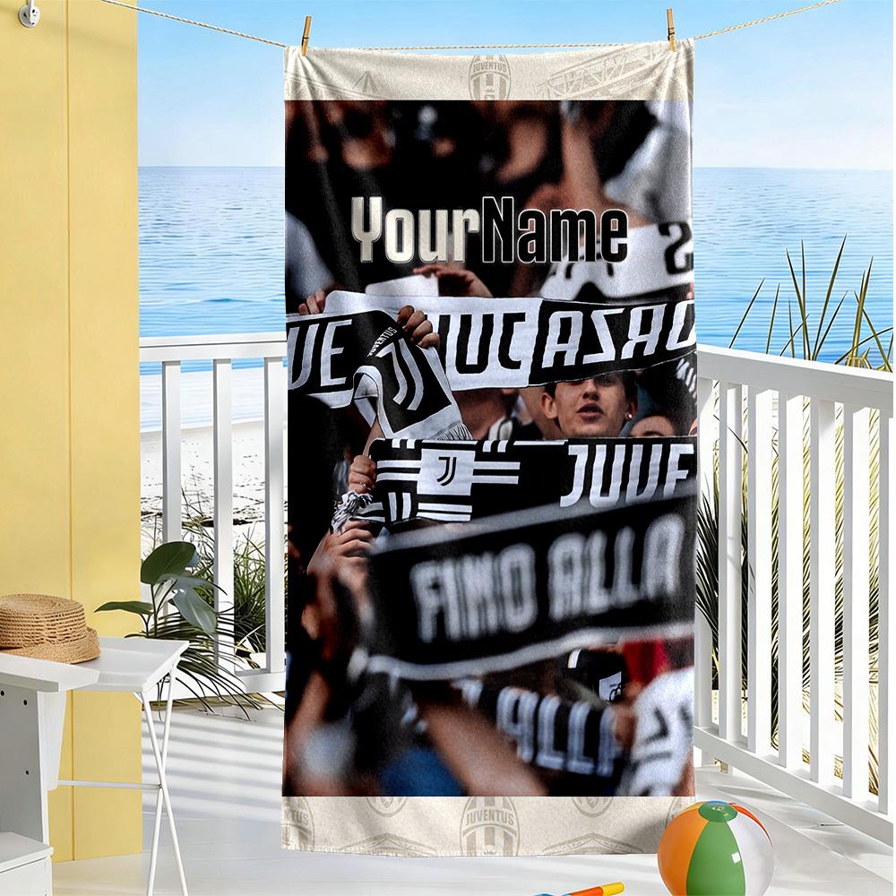 Juventus Personalized Name Beach Towel Super Soft Microfiber Quickdry Fabric