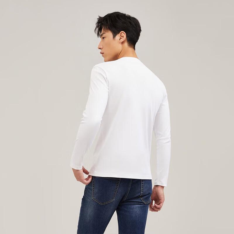 YOUNGOR Men's Crew Neck Breathable Long Sleeve T-Shirt