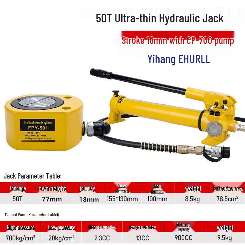 EHURLL Manual Hydraulic Split Cylinder Jack