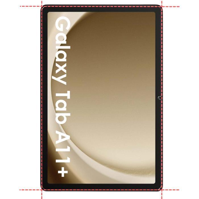 Coque + 2 Verres Trempés - PHONILLICO - Samsung Galaxy Tab A11 PLUS - Antichoc - Transparent - Silicone
