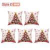 Festive Christmas Pillow Cover Decorative Cushion Case Holiday Sofa Accent Cover for Living Room Winter Holiday Party Home Decor