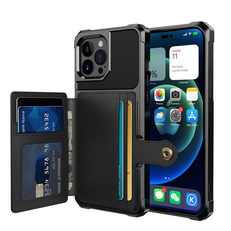 iPhone 17 Pro/16 Pro Max Magnetic Car Card Holder Anti-drop Case
