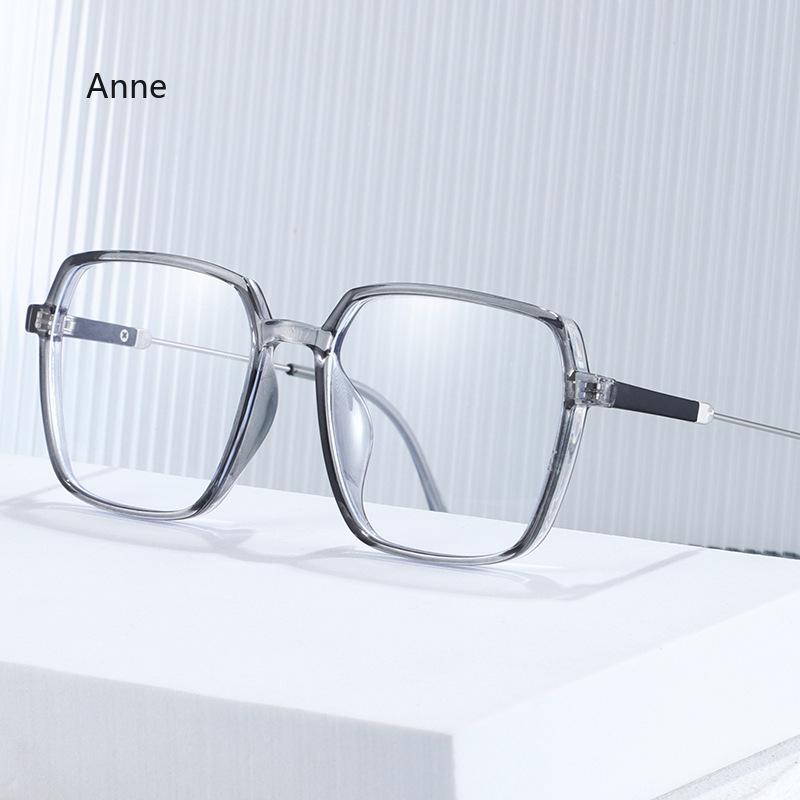 Fashion Leopard Oversized Myopia Glasses Women Square Blocking Blue Light Ultralight Computer Graduation Eyeglasses minus