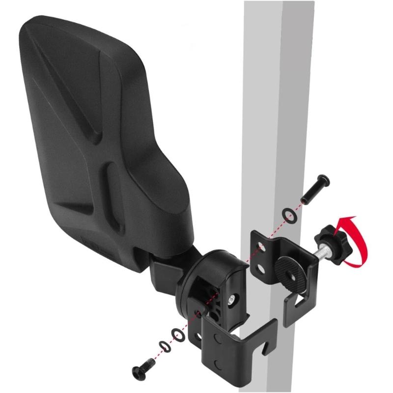 2pcs Quality Plastic Rearview Mirror For Golf Carts Fit 1-1.25in Rail Featuring Easy Installation And Shock Resistance