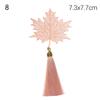 New Rose Gold Apricot Leaf Metal Bookmark Tassel Chinese Style