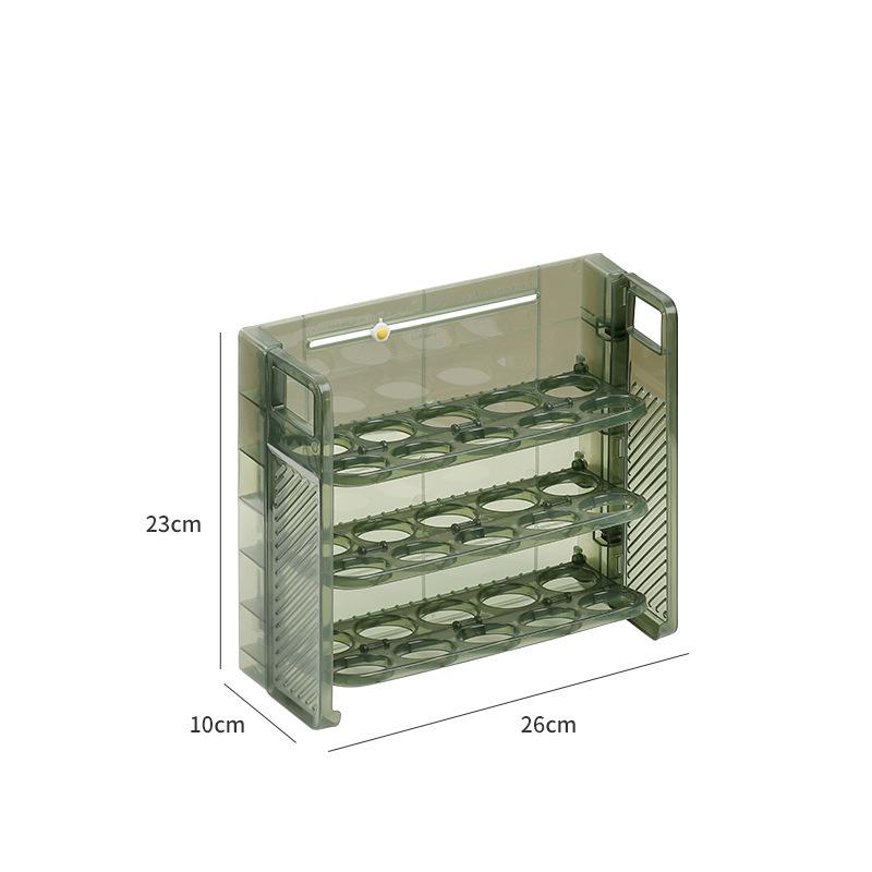 Vícevrstvý úložný box na vejce do kuchyně - Sklopný stojan na boční dveře chladničky