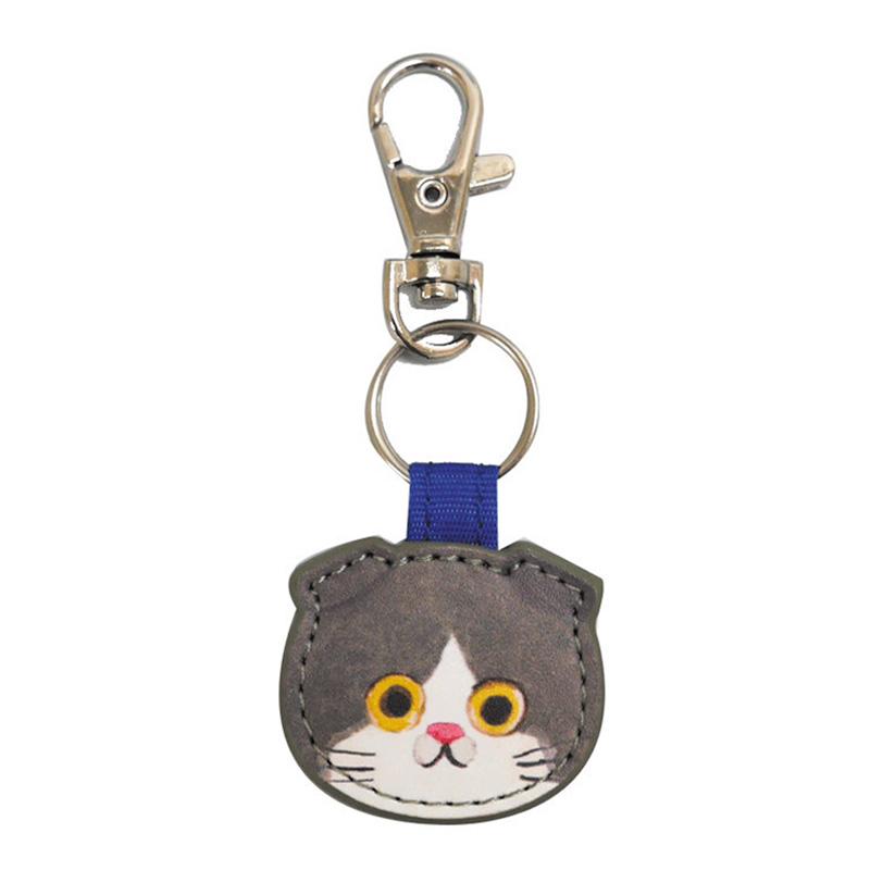1PC Japanese Cute Cartoon Pendant Kitty Series Keychain Leather Keyring Metal Decorative Bag KTB