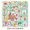 51 Pictures of Mahjong Personalized Cartoon Hand-painted Creative Chinese Style Decorative Mobile Phone Case Water Cup Stickers