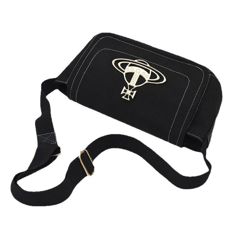 Vintage Bags Bags Queen Mother West Bags 2025 New Saturn Big Logo Canvas Bag One-shoulder Crossbody Women's Bag