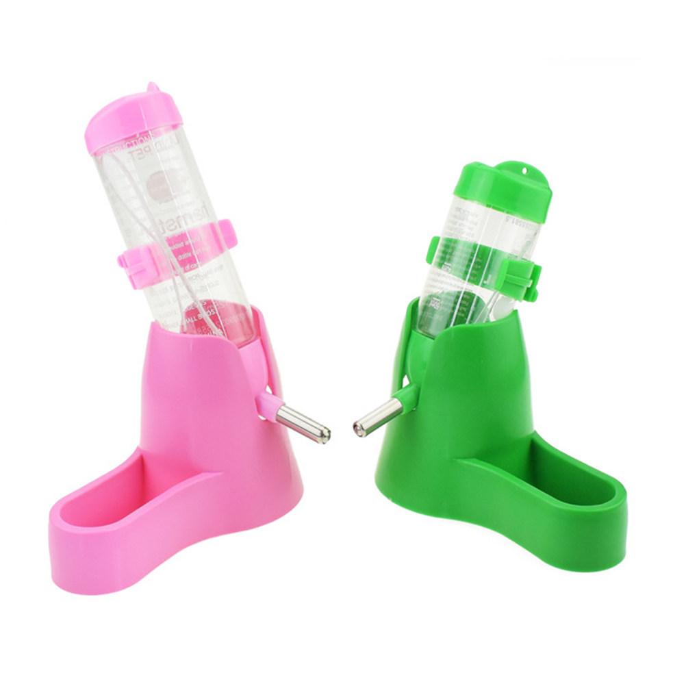 Pet Dispenser Eco-Friendly Plastic Automatic Water Feeder Pink 125Ml for Hamster Small Pets Non-Skid Base Easy