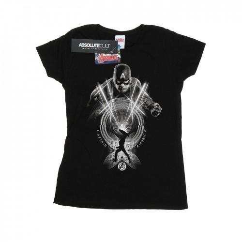 Marvel Womens/Ladies Captain America Circle Cotton T-Shirt