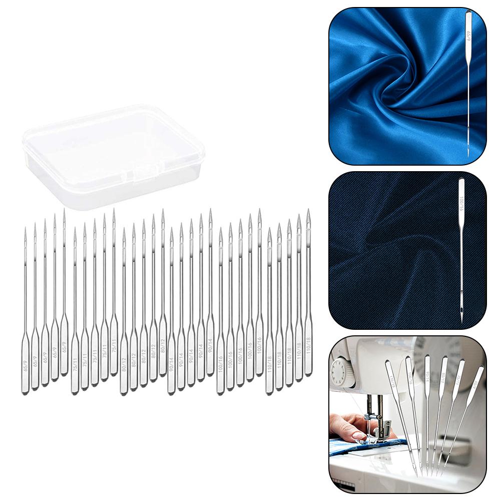 60pcs Sewing Machine Needles For Singer Brother Janome Varmax Sizes 65/9 75/11 80/12 90/14 100/16 110/18 Sewing Machine Supplies
