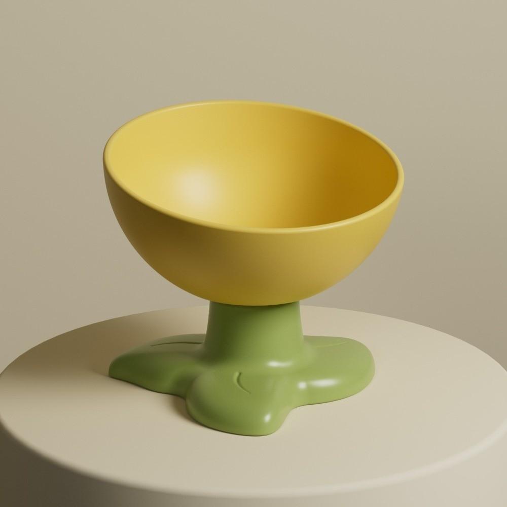 

Plastic Pet Bowl Prevents Choking and Vomiting Food Bowl Cats Feeding Dish Pet Supplies жовтий