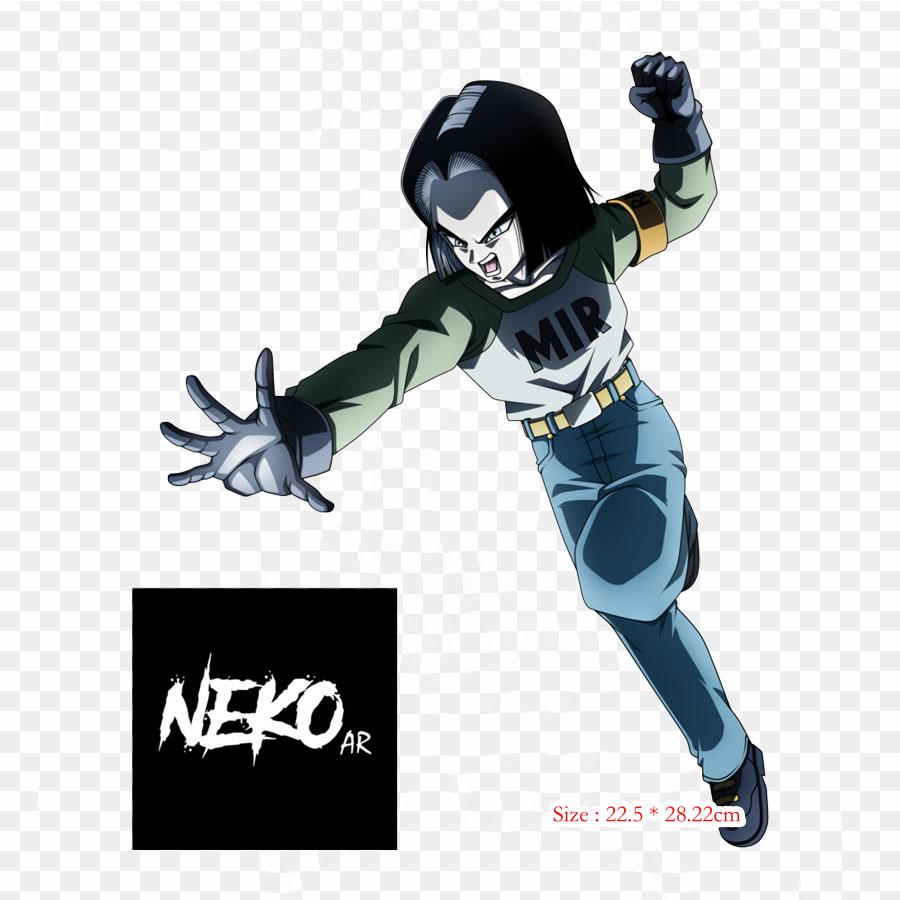 Patches For Clothes Bag Iron On Thermal Stickers Android 17 Dragon Ball Super Pattern Washable Heat Transfer