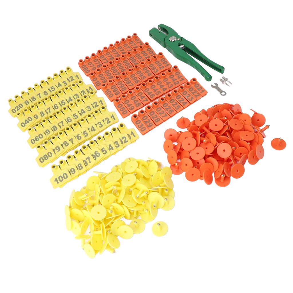 Ear   and Pliers Set Livestock Ear   Applicator and Bright Colors Cattle Ear   for Farm Animal Identification Card