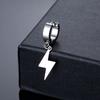 Trendy Lightning Pendant Titanium Steel Ear Clip for Men Fashion Earring Jewelry