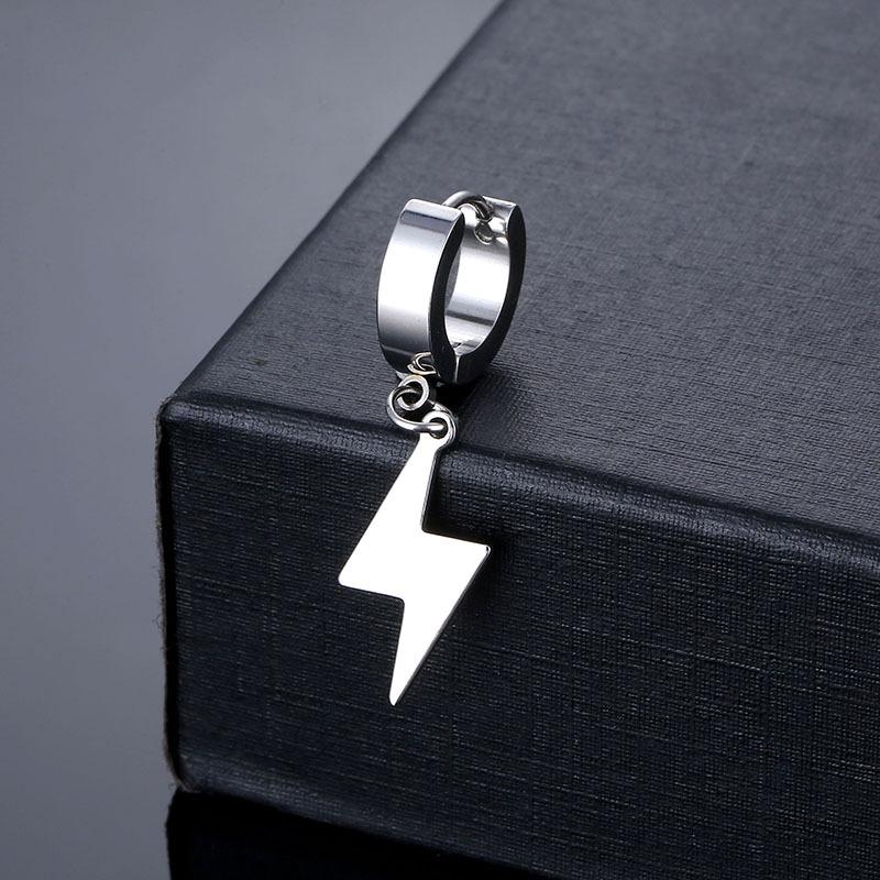 

Men s and Women s Lightning Pendant Stainless Steel Ear Clasp Personalized Stainless Steel Ear Pendants Piercing Accessories