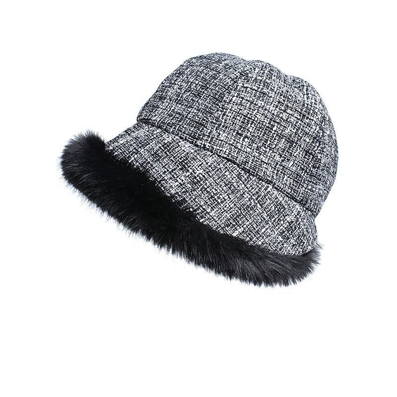 2023 Fluffy Bucket Hat Women Winter Warm Thicken Cold Protection Fisherman Cap High Quality Plush Thieken Fashion Ladies Panama Hat