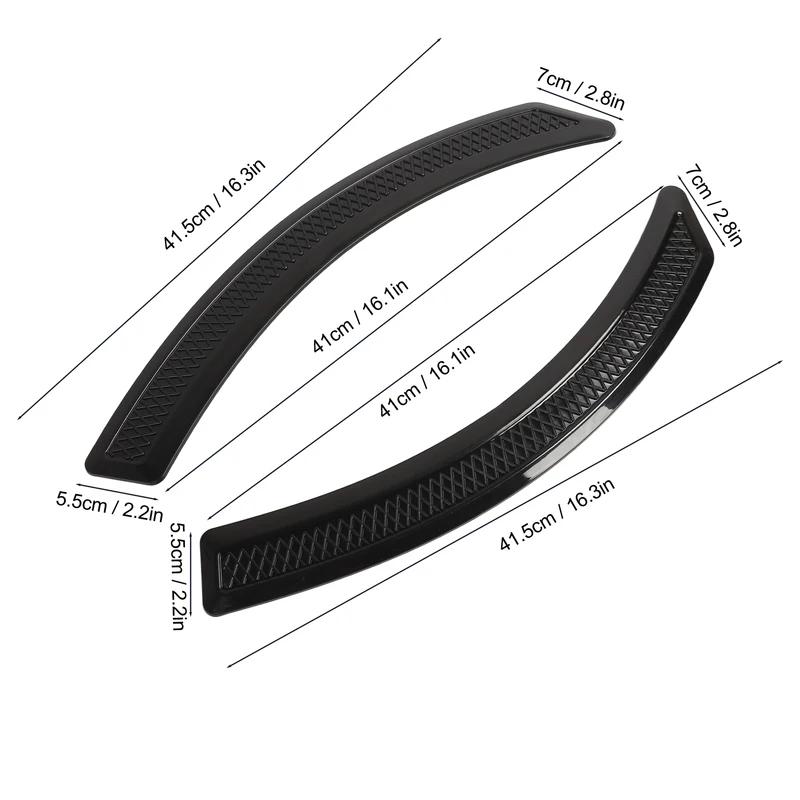 2 Stück Auto Rad Augenbrauenleiste 41,5 cm Universal Anti-Kollision Radlaufleiste Verkleidung Schutz Aufkleber Schwarz