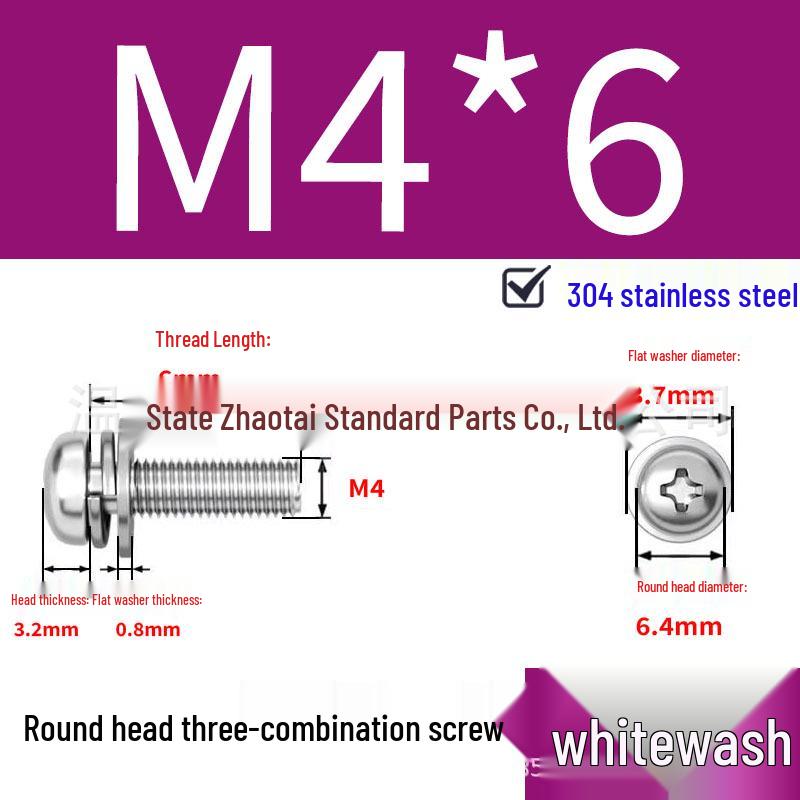 304 Stainless Steel Small Pan Head Phillips Screw