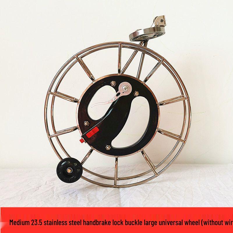 High-End Stainless Steel Kite Reel with Handbrake, Anti-Reverse, and Large Bearing for Sea Fishing