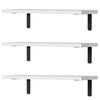 B97A-3X Floating Shelves,Wooden Floating Shelves For Wall Decor, Wall Mounted Floating Bathroom Shelf For Storage White
