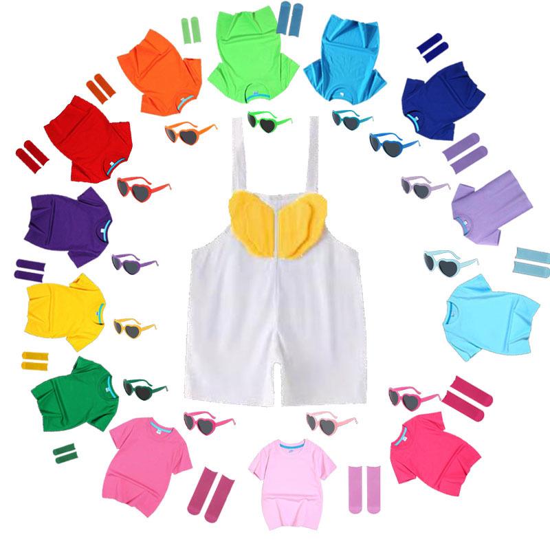 Tute colorate per la stagione della laurea dei bambini, abbigliamento da coro e da ballo