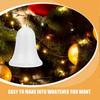 White Foam Bells for Christmas Tree Decoration 6Pcs Ornaments