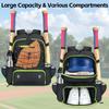 1Pc Baseball Backpack, Slow Bat Bag with Shoe Compartments, Lightweight Baseball Bag with Fence Hook, Suitable for Teens, Boys and Adults
