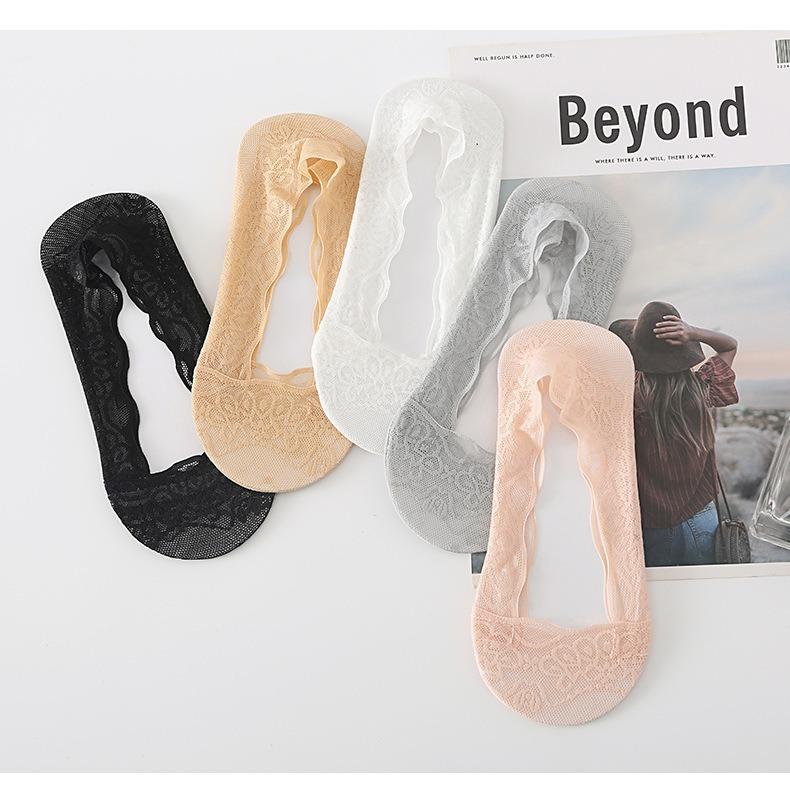 Ship Socks, Women's, Thin, Lace Women's Invisible Socks, Antibacterial, Sweat Absorbing, Odor Proof, Anti Slip, No Slipping, Short Socks