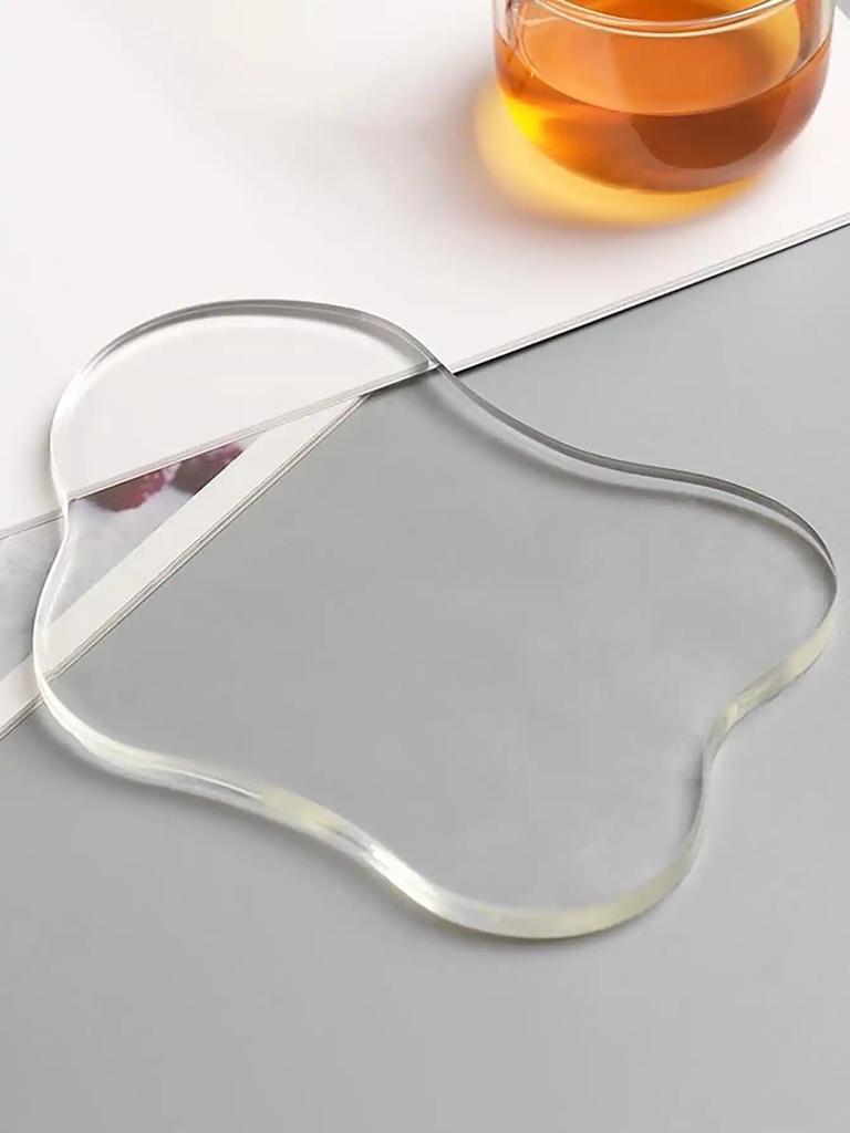 1pc, Acrylic Coaster, Creative Acrylic Decorative Plates, Coasters,  Simple Nordic Style Dining Table Decorations