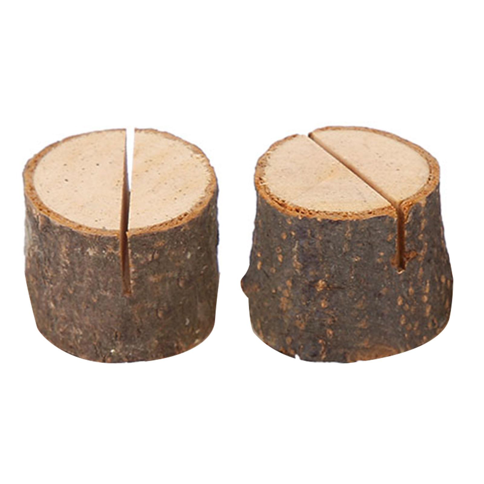 2 pièces Porte-cartes de table en bois, Support de table portable rustique pour numéro de table, Carte Photo Photo Note Support pour réunion de famille, Fête de mariage, Fête d'anniversaire, Xma
