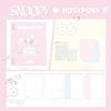 RosyPosy soft set, Snoopy joint loose-leaf book, student A5/B5 horizontal line workbook notebook