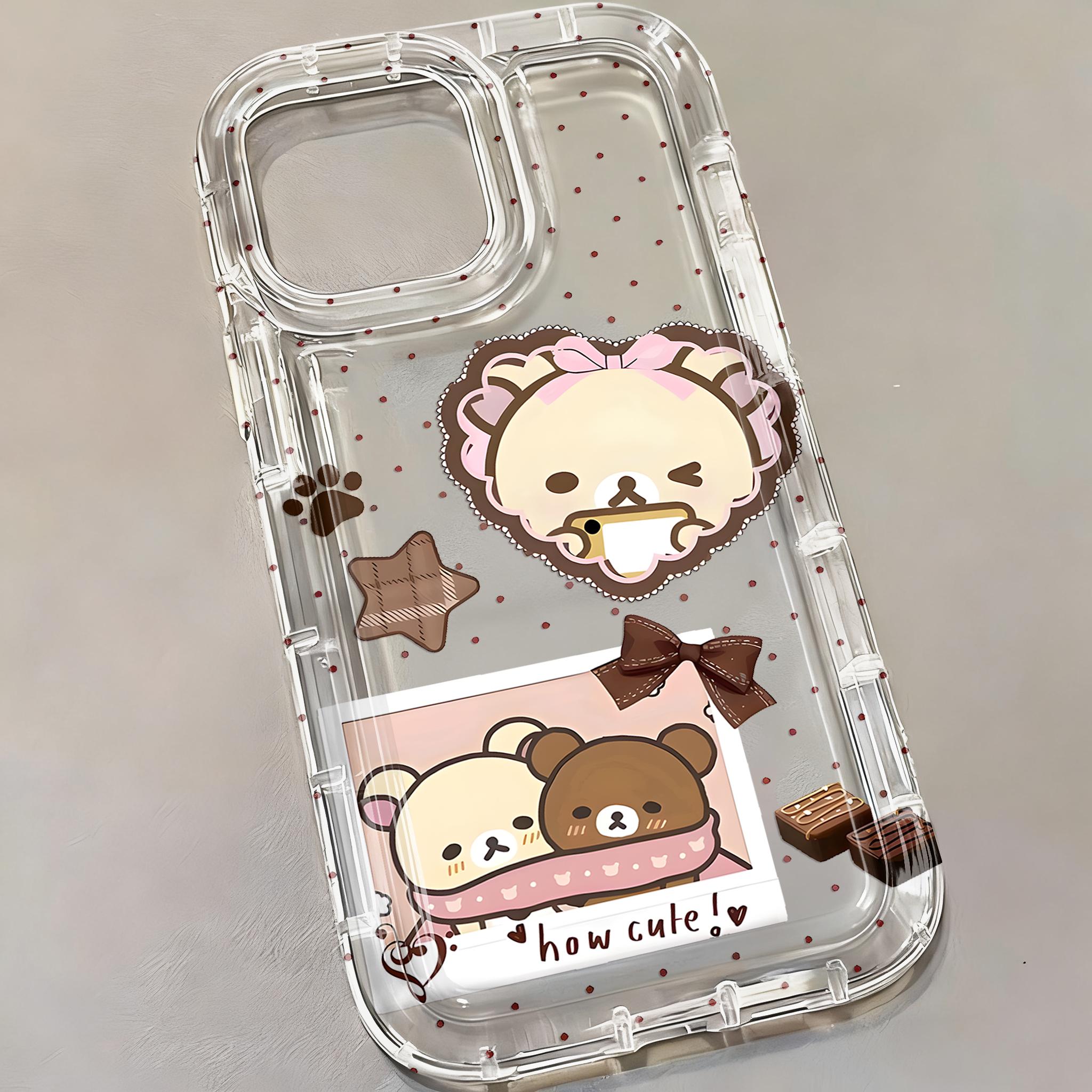 

Мультяшный чехол R-Rilakkumas для Samsung Galaxy S25 S24 S23 S22 S21 S20 S10 Note20 Note10 FE Ultra Plus 4G 5G Прозрачная задняя панель Samsung S22 5G