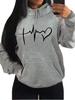 İnanç Umut Aşk Mektubu Grafik Kadın Kapüşonlu Sokak Günlük Bol Sweatshirt Sonbahar Polar Kapüşonlu Hip Hop O-Yaka Giyim Kadın